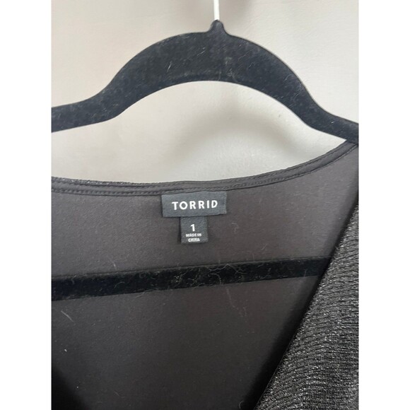 Torrid size 1 black sequin tulip sleeveless dress - Picture 2 of 7